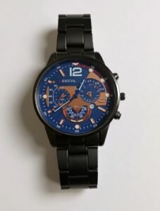 Montre hommes acier noir
